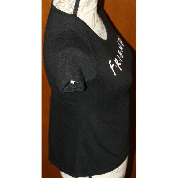 Friends Girl's Black Short Sleeve T-Shirt Sz M (10/12) Tee Top Pullover - Picture 4 of 6